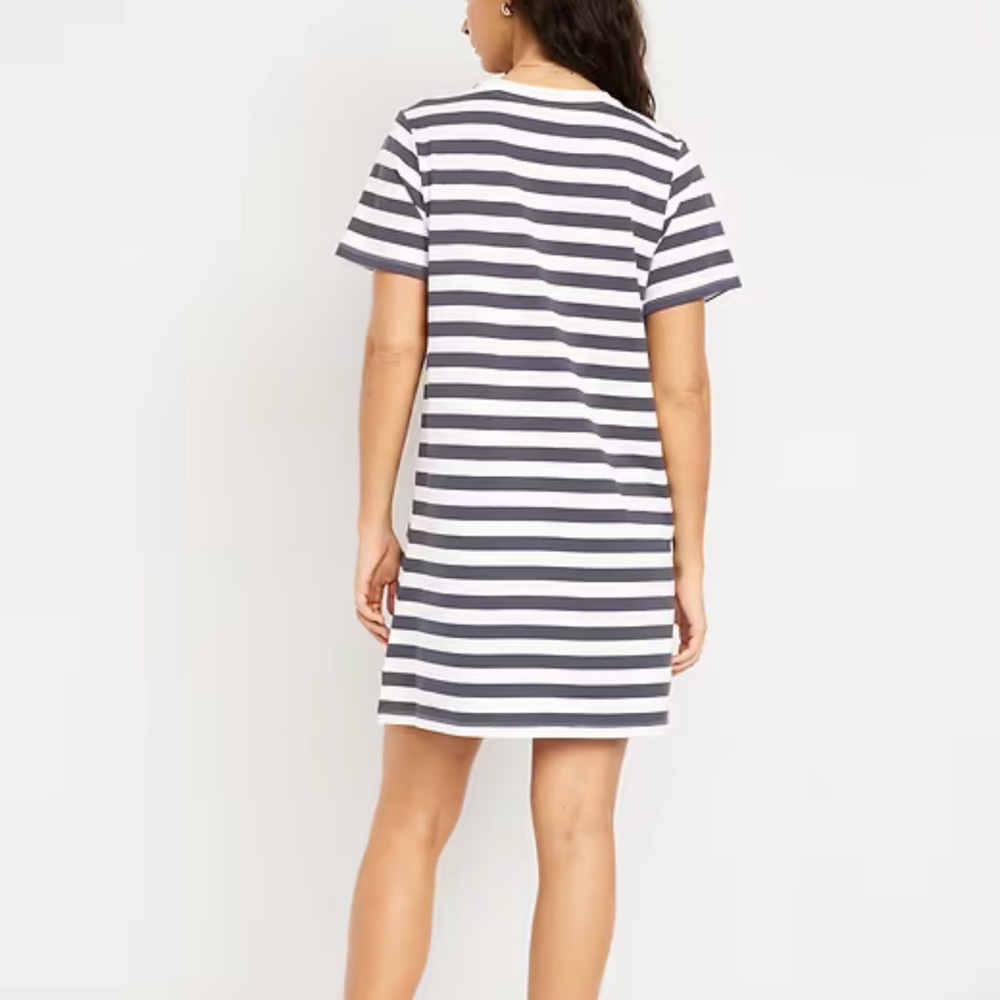 Vintage Crew-Neck Mini T-Shirt Dress - Picture 2 of 5